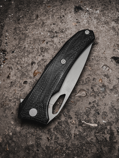 Складной нож Бизон сталь AUS 10, рукоять G10, цвет черный
