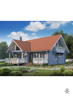 "Симфония Комфорта": Просторный Дом из Клееного Бруса с Продуманной Планировкой 223 м²