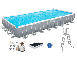 Прямоугольный каркасный бассейн Bestway Power Steel 956х488х132 см (56623)