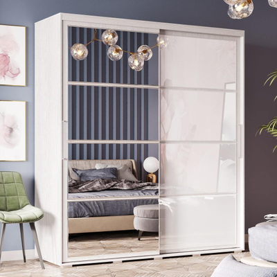 Шкаф-купе Крафт-6 ( Белый) 1.96 м  BTS