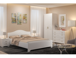 Композиция спальни МОНБЛАН Белое дерево