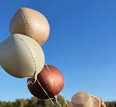 Шар фольгированный Сфера белый песок