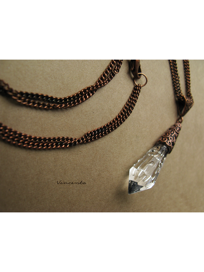 Волшебный Кристалл "Огонь и Лёд". Кулон-маятник в стиле фэнтези из коллекции волшебных украшений "Винсенто"