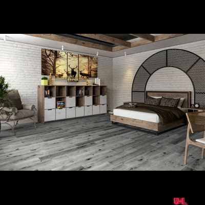 Кварцвиниловая плитка Damy Floor Family LVT Дуб Сильвер T7020-23-LVT 43 класс толщина 2.5 мм с фаской клеевая 4.13 м2