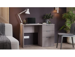 Стол письменный Графит Глиняно серый/Холст Латте