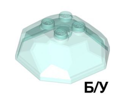 ! Б/У - Rock 4 x 4 Octagonal Boulder, Top, Trans-Light Blue (30293 / 4163588 / 6051369 / 6426727) - Б/У