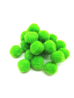 Помпоны декоративные, 20 мм зеленый (упаковка 30 штук)