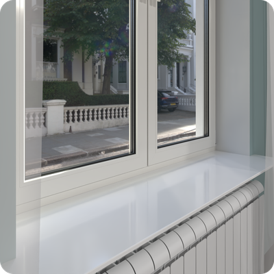 Акриловый подоконник Pure white 1300х150х12 мм.