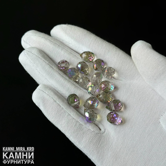 Бриоли-лук огранка стекло 7,9 мм, цвет в ассортименте, цена за штуку