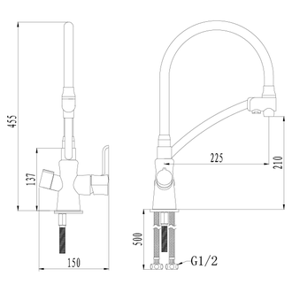 Смеситель для кухни Comfort LM3070C-Red