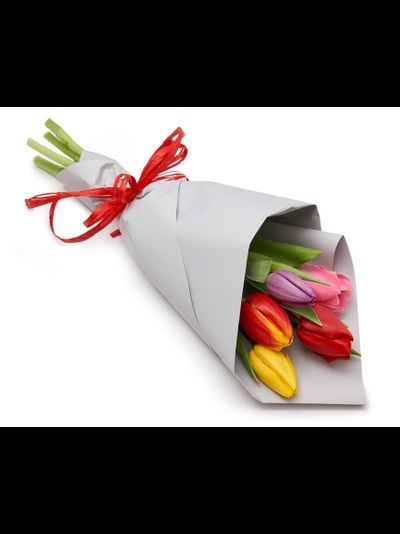 Микс из 5 тюльпанов