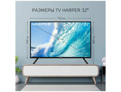 Телевизор Harper 32R671T  32"  HD Ready  Черный