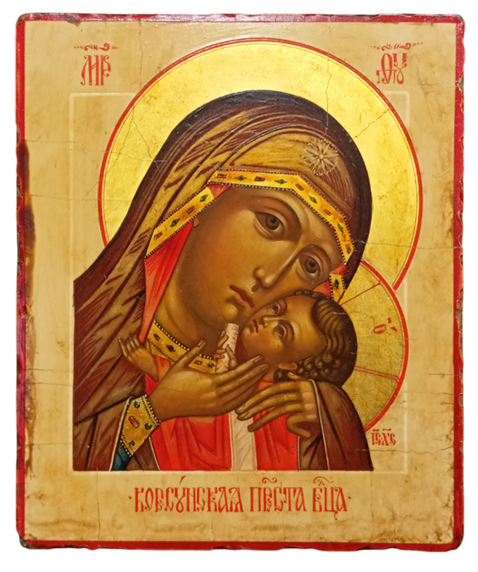 Корсунская икона Божией Матери, стилизованная "под старину"
