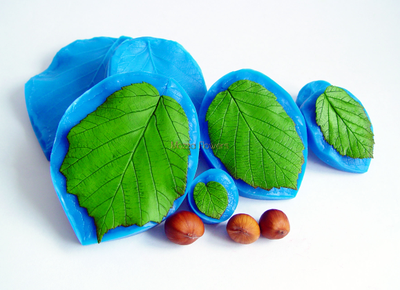 "Лист фундука  " силиконовый молд (вайнер)