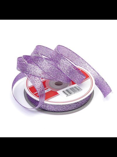 Лента метал. с люрексом/парча 12мм (фиолетовая), 22,8м