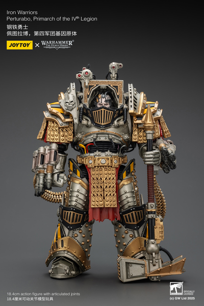 Пертурабо, примарх Железных Воинов (Warhammer Horus Heresy) - КОЛЛЕКЦИОННАЯ ФИГУРКА 1/18 Iron Warriors Perturabo, Primarch of the IVth Legion (JT01819) - JOYTOY