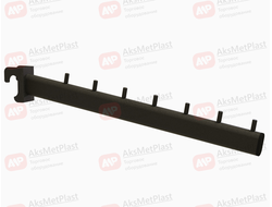 MB-M735Z Кронштейн прямой черный шагрень 7 штырьков на овальную трубу усиленный L=350 мм