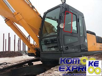 71N6-02530 Стекло двери движимое переднее Hyundai R (140LC-7 160LC-7 170W-7 180LC-7 210LC-7 250LC-7