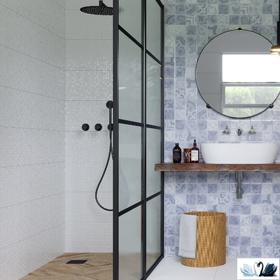 Плитка настенная Gracia Ceramica Folk blue square wall 02 25 х 60 см голубой мозаика