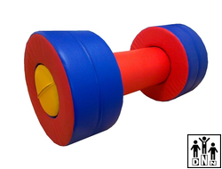 Мягкий модульный игровой набор «Штанга» синий / красный