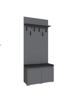 Прихожая Плейона Тумба с вешалкой графит (ТЭКС)