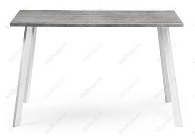 Стол Тринити Лофт 120 25 мм бетон / белый матовый