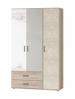 Шкаф трехдверный с зеркалом Эверест 500.28