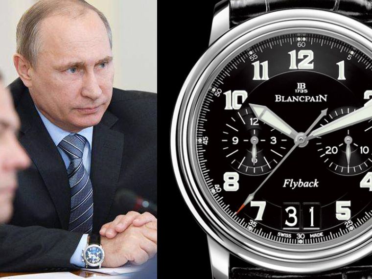 Путин в часах Blancpain Leman Flyback Chronograph