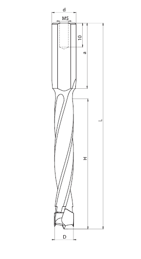 Сверло глухое с HM напайкой FABA WN-07