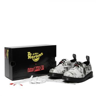 Полуботинки Dr. Martens 1461 Sex Pistols черно-белые