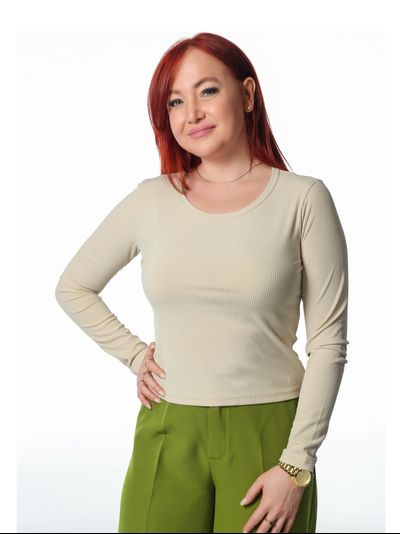 Джемпер 174-0723 бежевый РУБЧИК