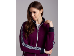 Теплый спортивный костюм женский  12SKJ -1419 (фиолетовый)