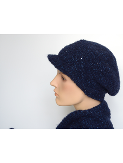 Синяя вязаная кепка Vizio Италия 8037 W фото