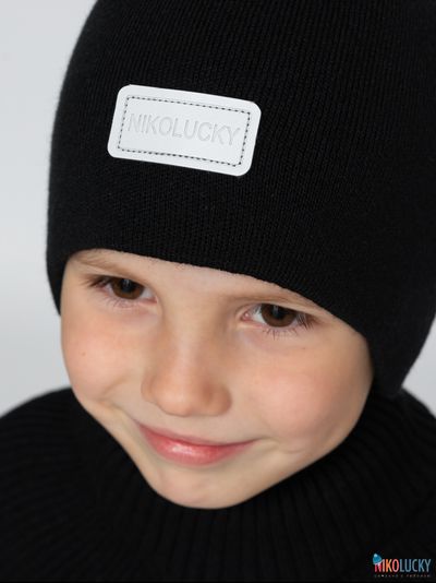 Шапка 24201-02 х/б подклад, черный 52-54