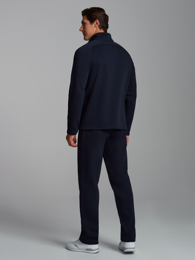 Теплый спортивный костюм мужской, с начесом,  12SKM-1464, темно-синий