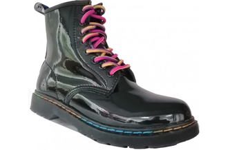 Ботинки Dr. Martens 1460 Rainbow Patent черные женские