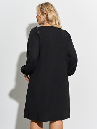 Платье 0287-1с черный кварц. Размеры: с 54 по 64.