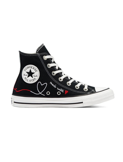 Кеды Converse All Star Valentine's Day черные