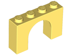 Arch 1 x 4 x 2, Bright Light Yellow (6182 / 6102580)