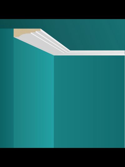 Потолочный карниз Ultrawood CR0027, из ЛДФ-декора, под покраску, 2.44 м.