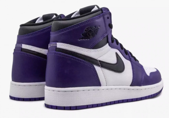 Nike Air Jordan 1 Retro High Og Court Purple (Экокожа) сзади
