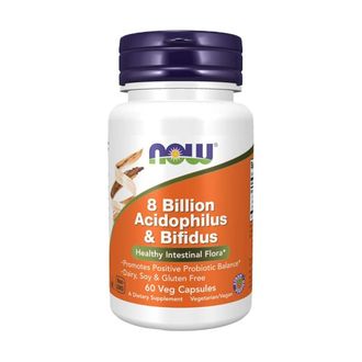 (NOW) 8 Billion Acidophilus & Bifidus - (60 капс)