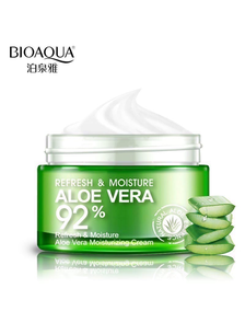 BioAqua Aloe Vera 92% Moisturizing Cream Освежающий и увлажняющий крем-гель для лица и шеи, 50 г