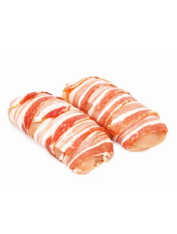 Рулеты из филе курицы в сыровяленом беконе с ГРИБАМИ и сыром