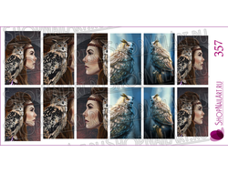 Слайдер-дизайн 357 - Девушка и сова, рисунок.