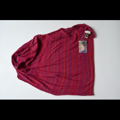 Женский вязаный шарф хомут Vizio Италия 5165 S 8 бордовый