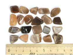 Лунный камень, галтовка в ассортименте, Индия (10-15 мм, 1-2 г) №21485