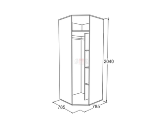ШКАФ УГЛОВОЙ ОМЕГА -18