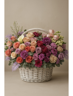 Цветы в корзине