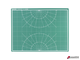 Коврик (мат) для резки BRAUBERG, 3-слойный, А2 (600×450 мм), двусторонний, толщина 3 мм, зеленый. 236903
